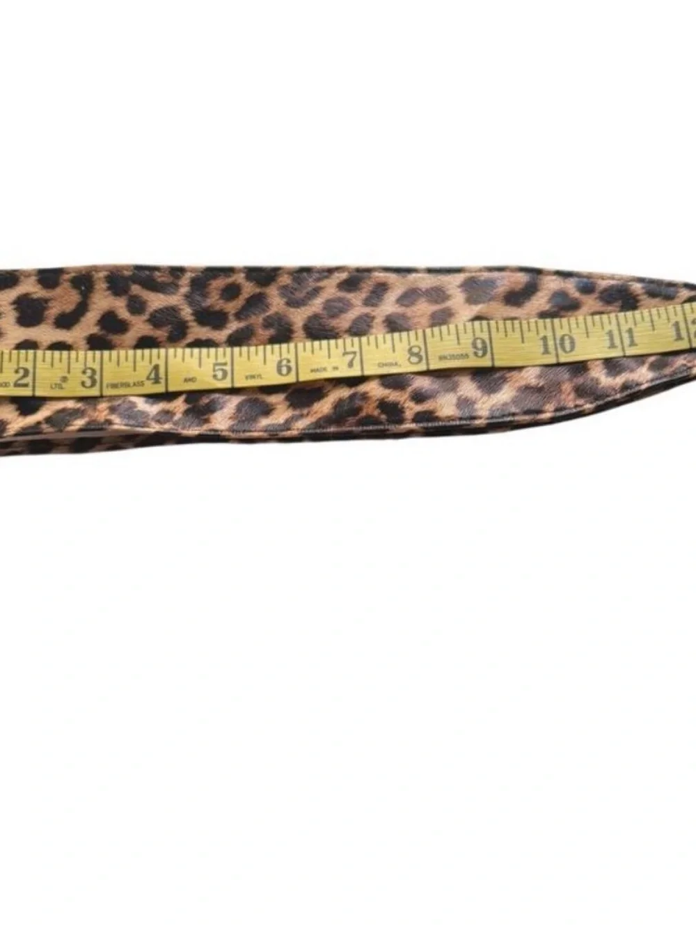 Leopard Print Faux Leather Obi Belt –‎ Adjustable Wrap Style Waist Cincher